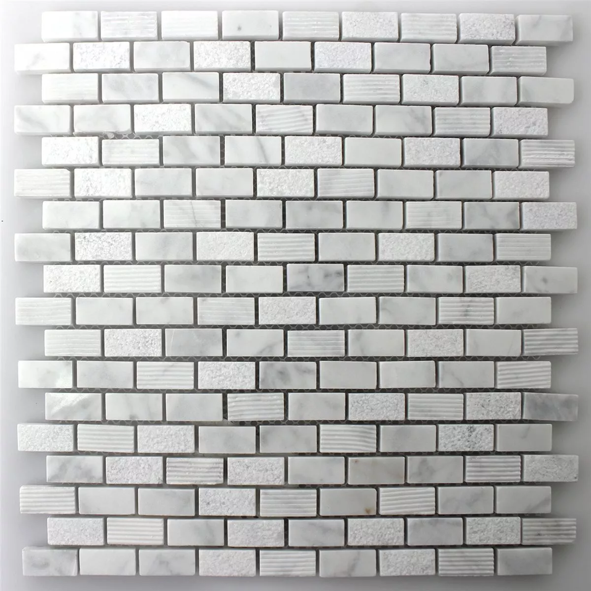 Sample Mosaic Tiles Natural Stone Carrara White