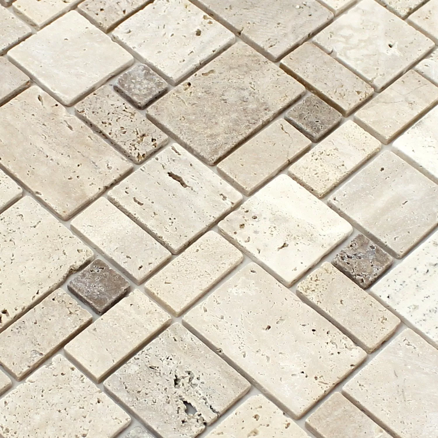 Sample Self Adhesive Travertine Natural Stone Mosaic Beige