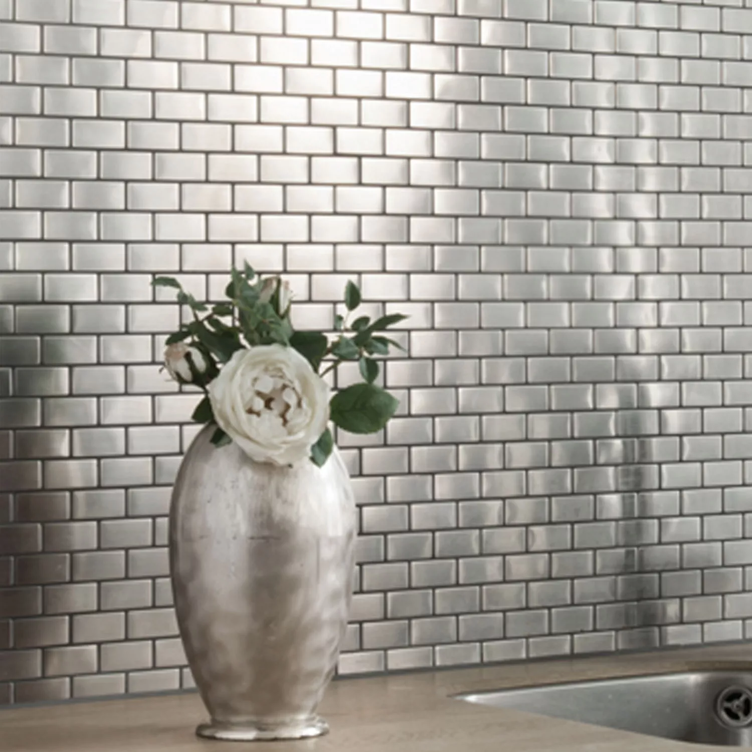 Mosaic Tiles Stainless Steel Silver