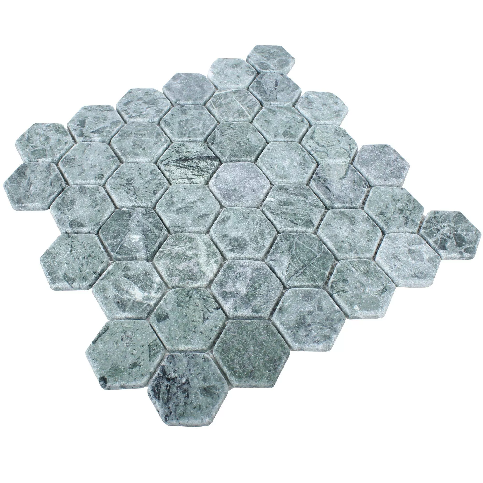 Sample Mosaic Tiles Marble Wutach Hexagon Green Verde