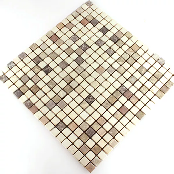 Sample Mosaic Tiles Marble Beige Mix 
