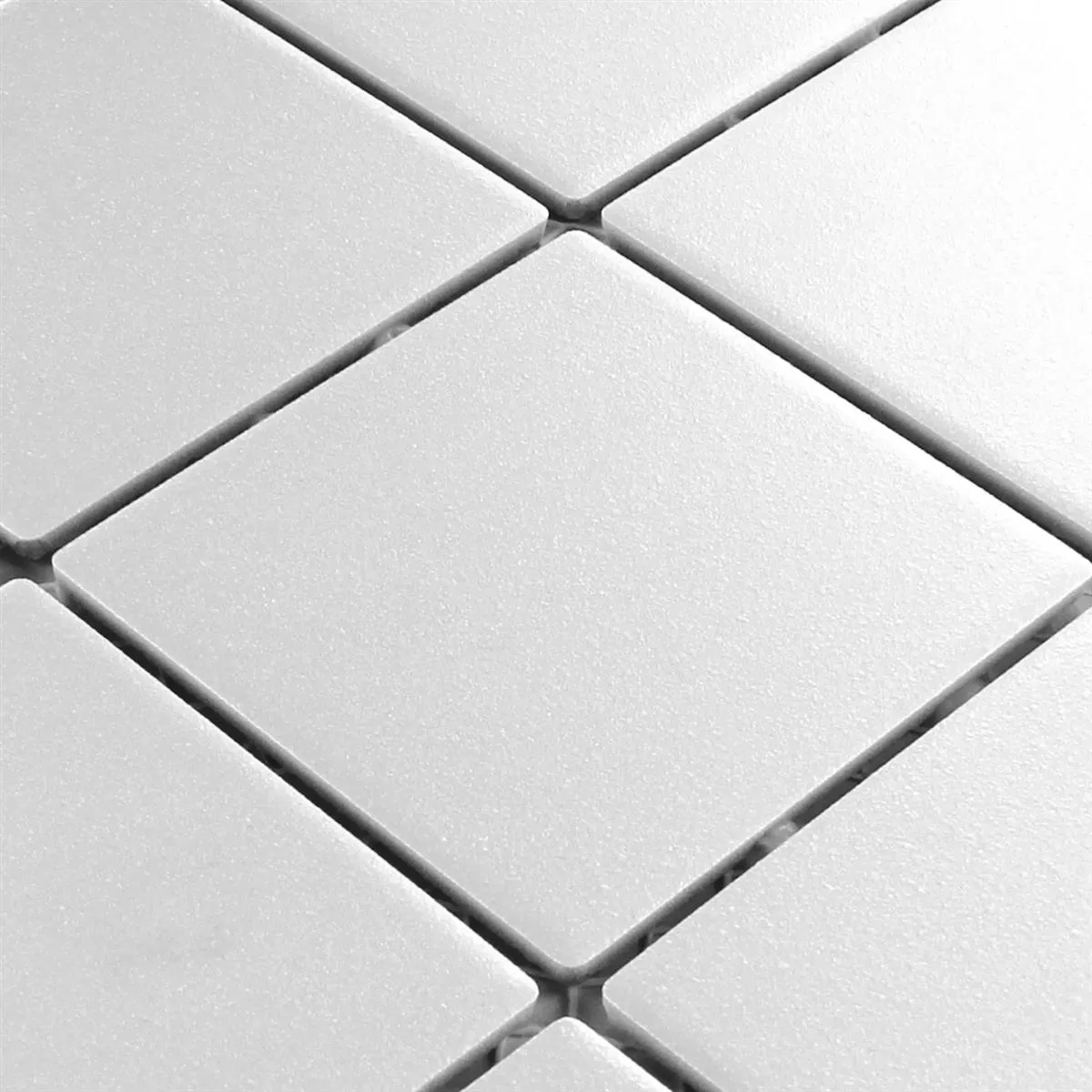 Mosaic Tiles Ceramic White Uni Non-Slip