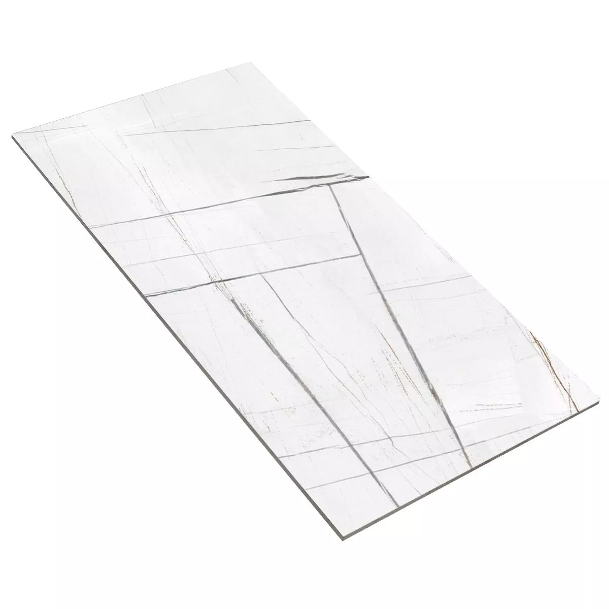 Floor Tiles Piemont Marble Optic Blanc Polished Glossy 60x120cm