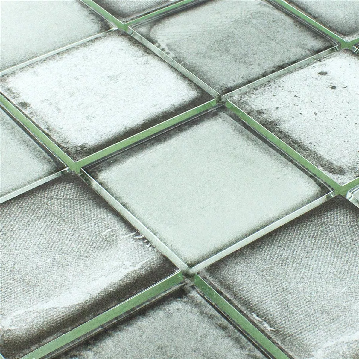 Glass Mosaic Tiles Cement Optic Granada Light Grey