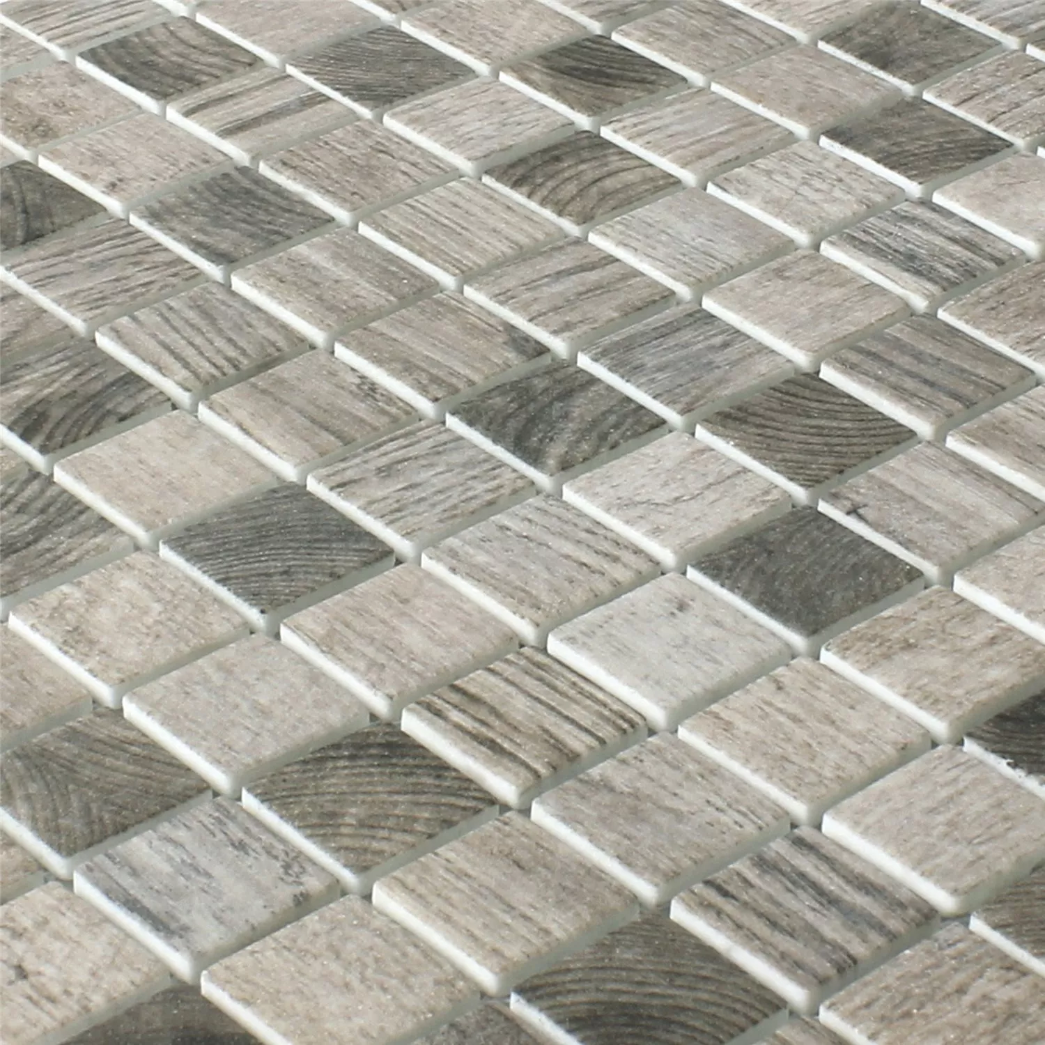 Sample Mosaic Tiles Glass Valetta Wood Structure Light Grey