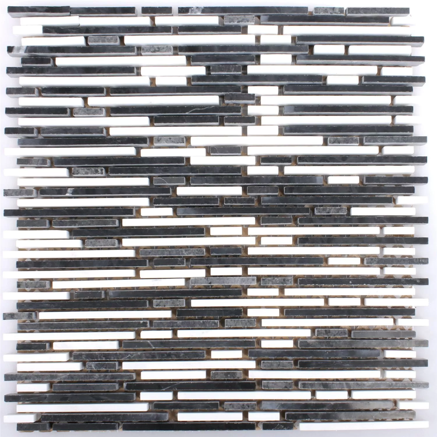 Sample Mosaic Tiles Marble Superslim Black White