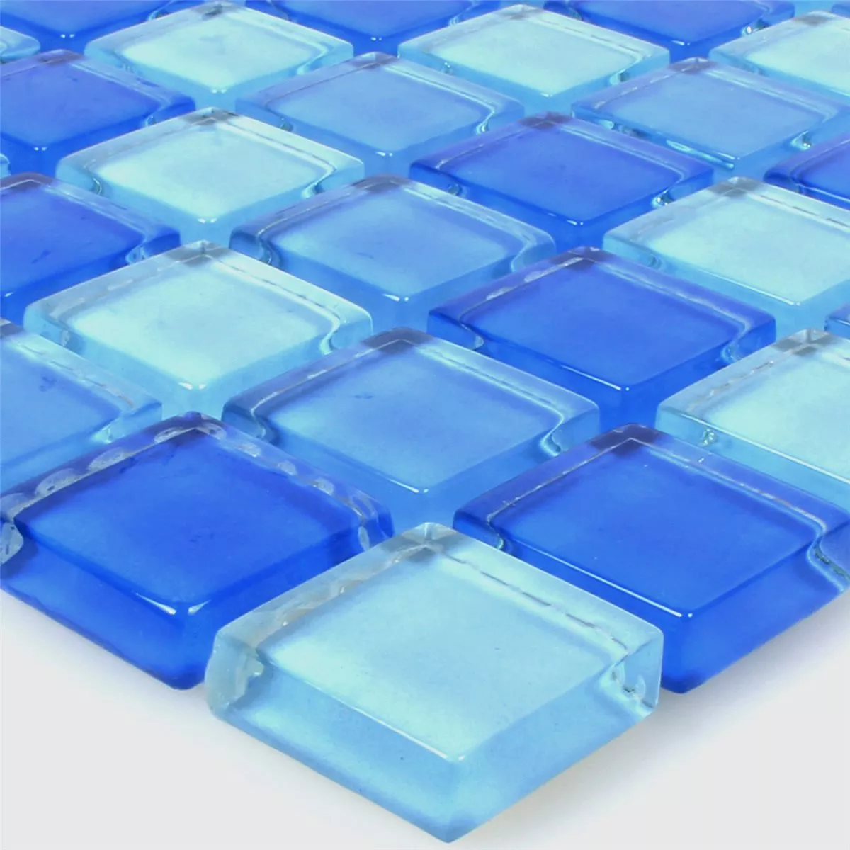 Sample Mosaic Tiles Glass Neptune Blue Mix
