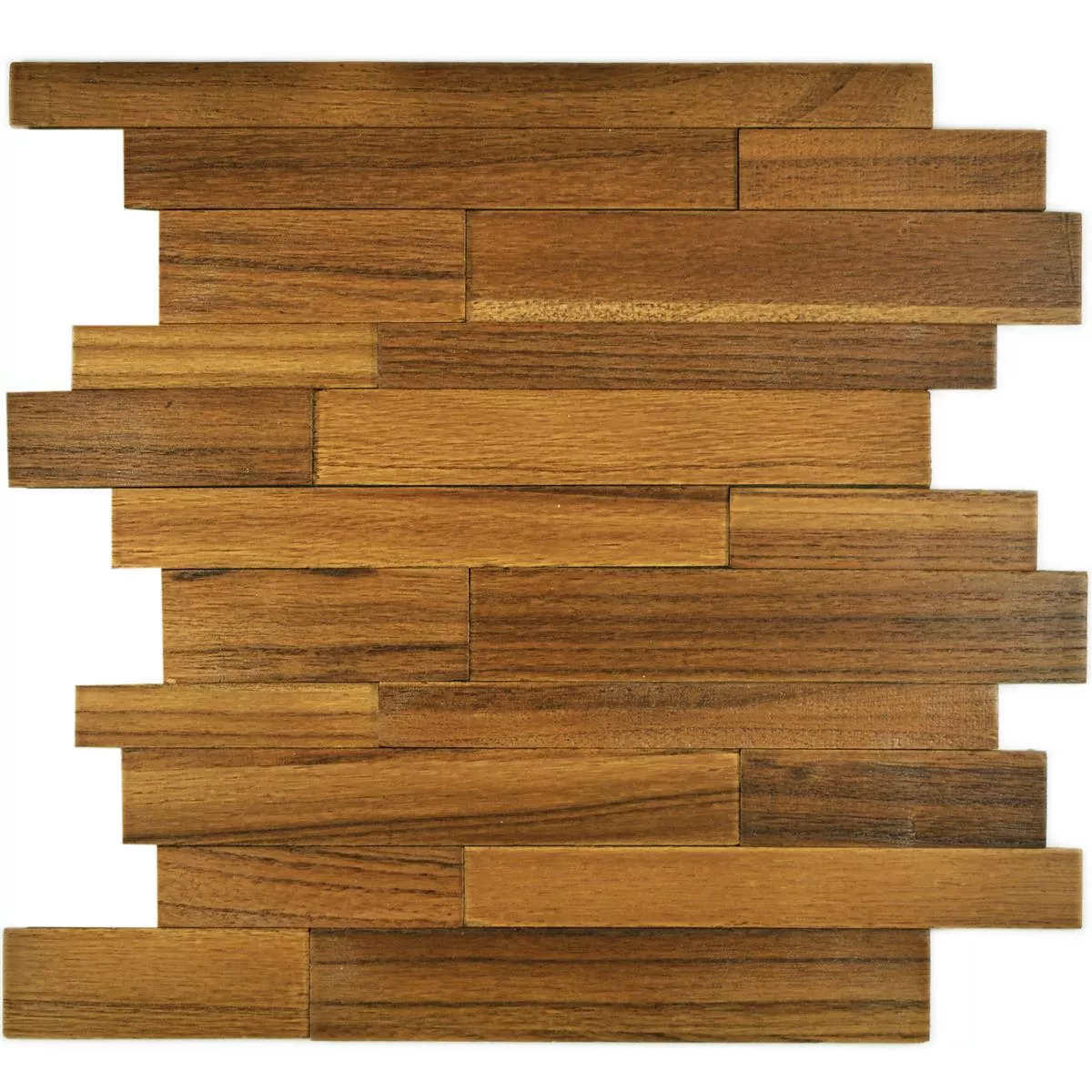 Sample Mosaic Tiles Wood Paris Pattern Self Adhesive Brown D