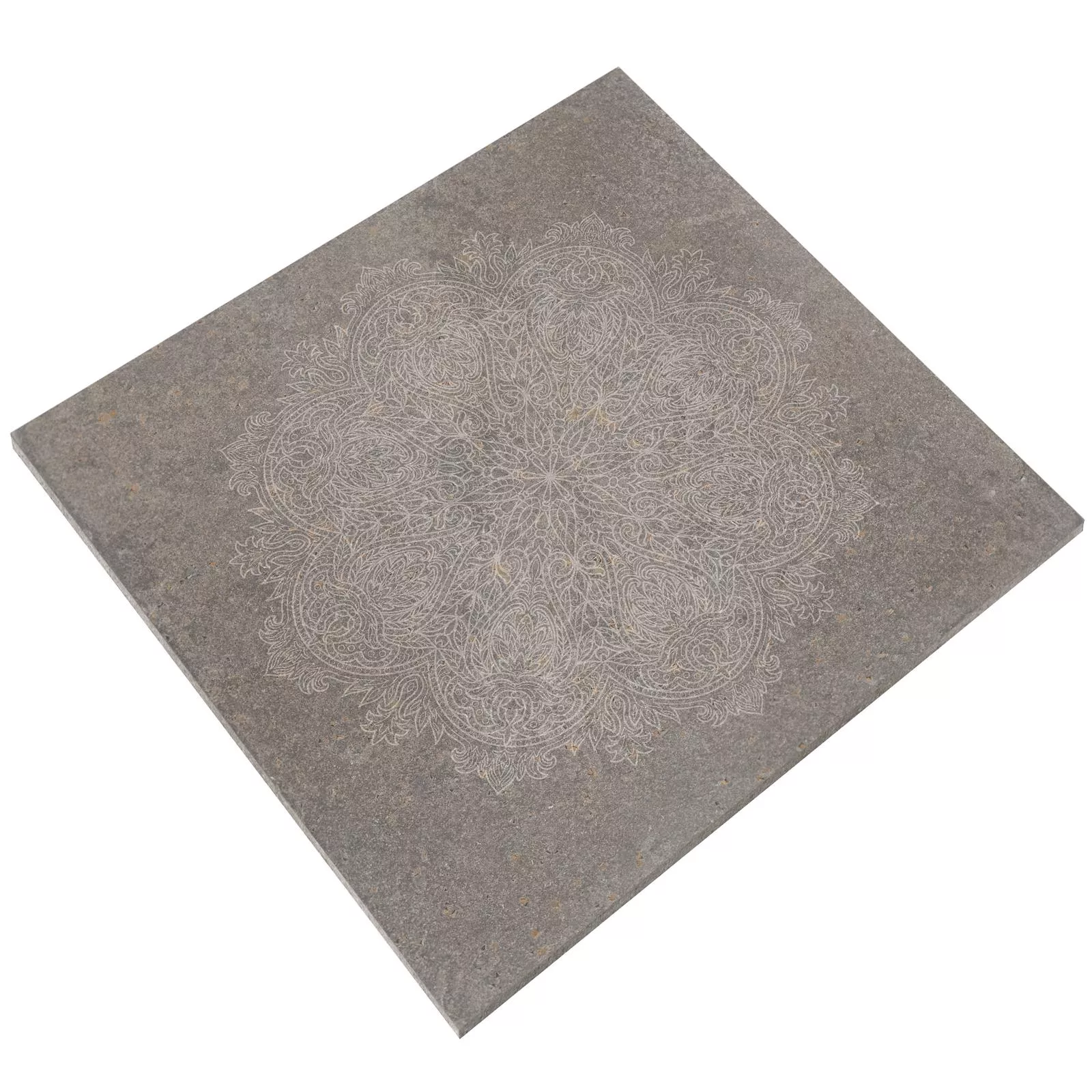 Floor Tiles Stone Optic Horizon Brown Decor Mandala