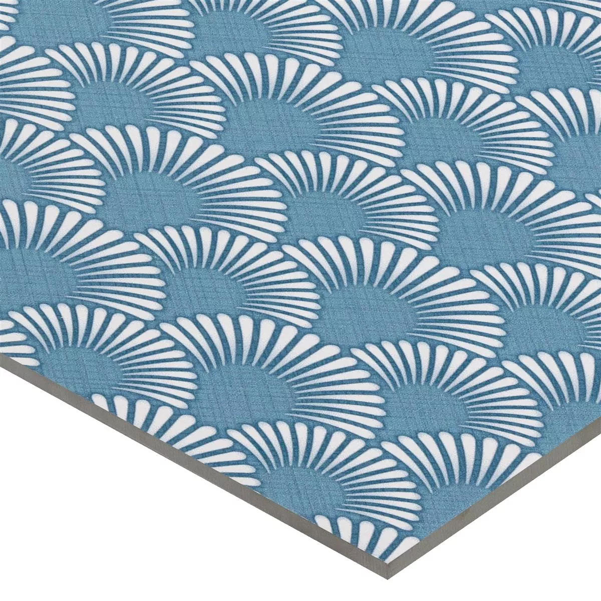 Sample Floor Tiles Cement Optic Wildflower Blue Decor 18,5x18,5cm