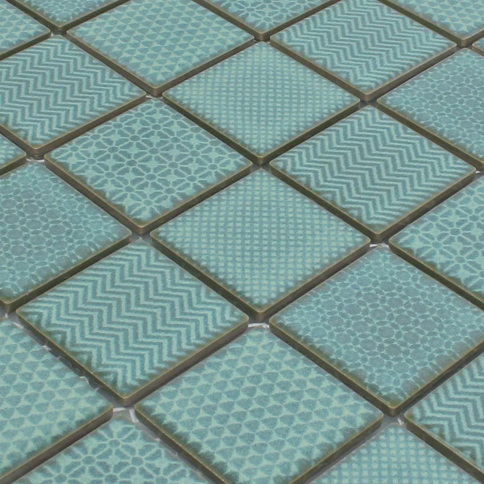 Sample Mosaic Tiles Ceramic Sapporo Green