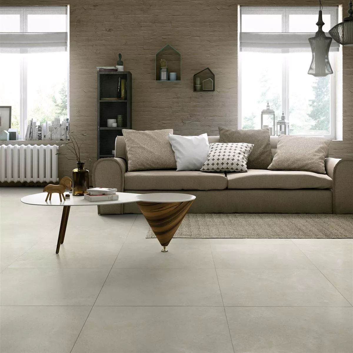 Sample Floor Tiles Bangui Stone Optic 60x60cm Ivory