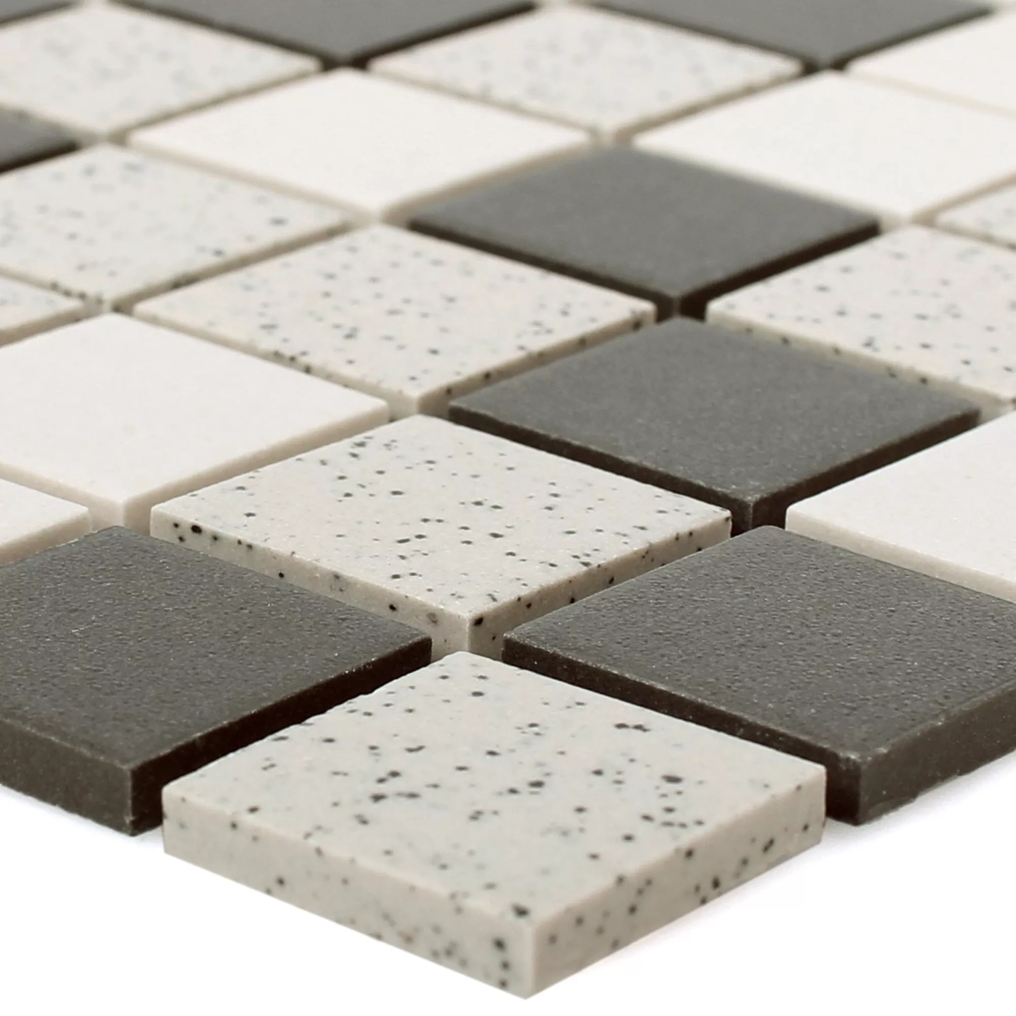 Ceramic Mosaic Tiles Monforte Black Grey Square