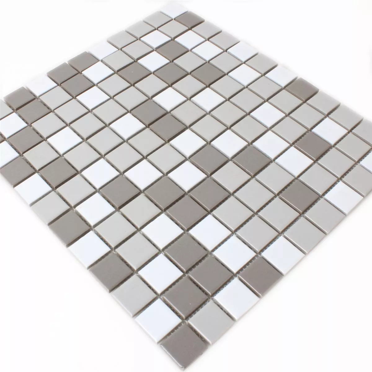 Sample Mosaic Tiles Ceramic White Grey Anthracite Mix