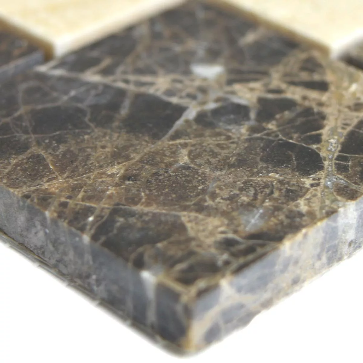 Sample Marble Natural Stone Mosaic Tiles Cordoba Emprador Dark Beige