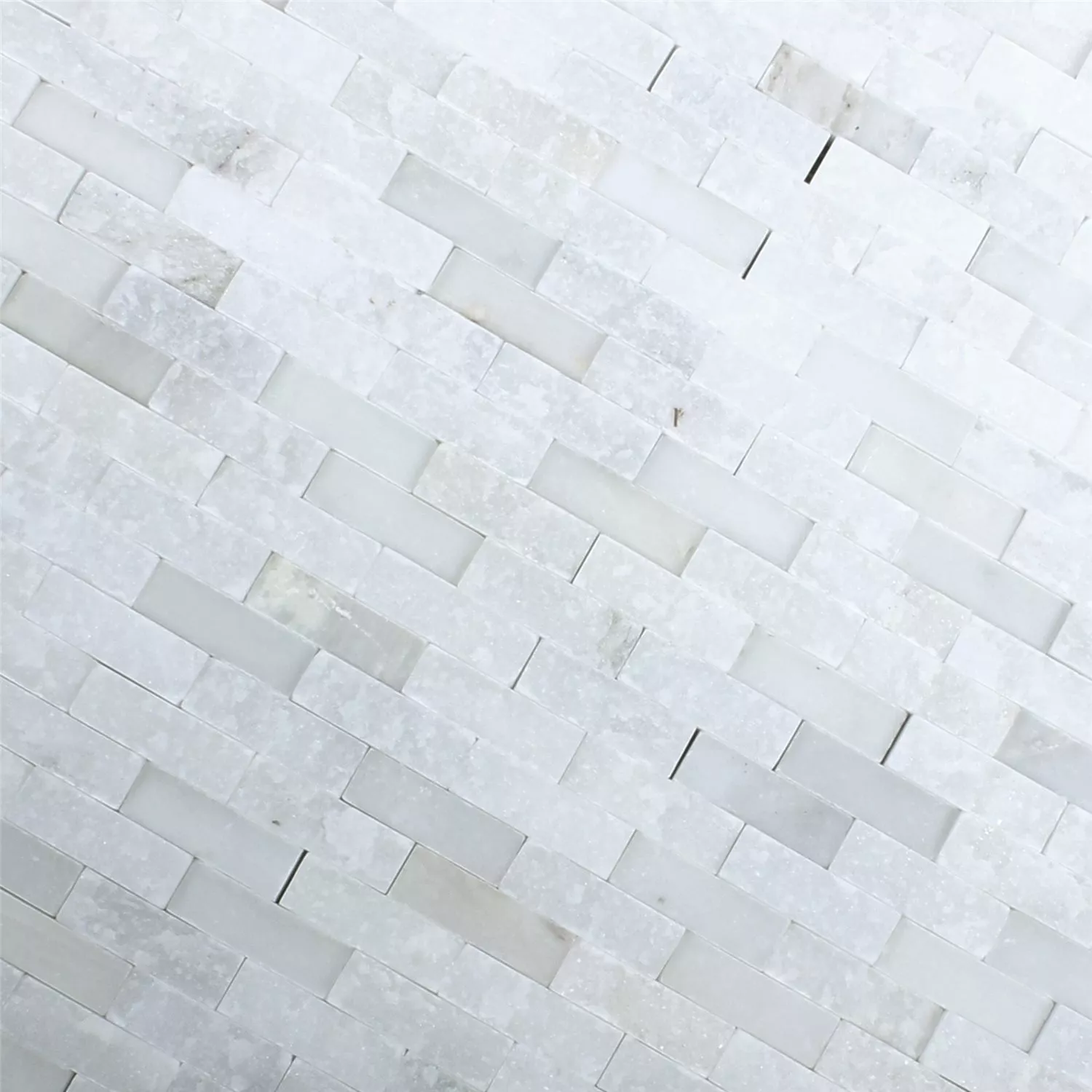 Sample Mosaic Tiles Marble Sirocco White 3D
