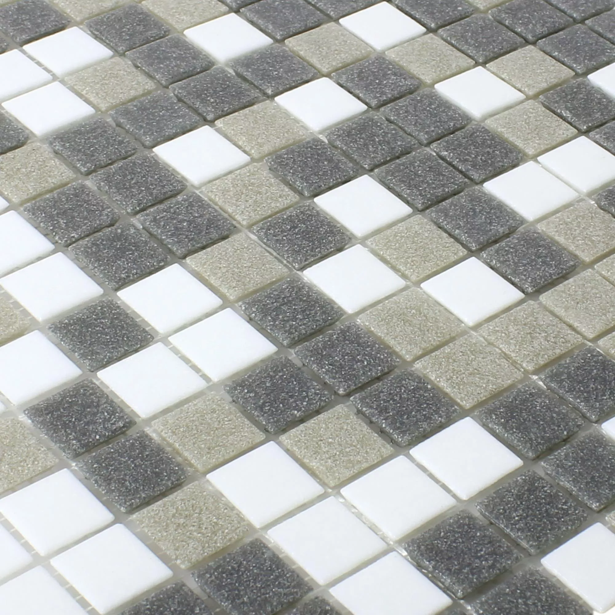 Sample Glass Mosaic Tiles Nelson White Grey Brown