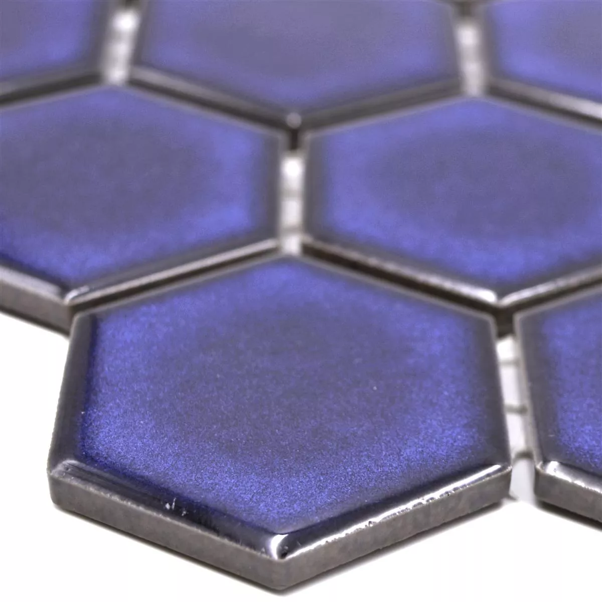 Ceramic Mosaic Salomon Hexagon Cobalt Blue H51