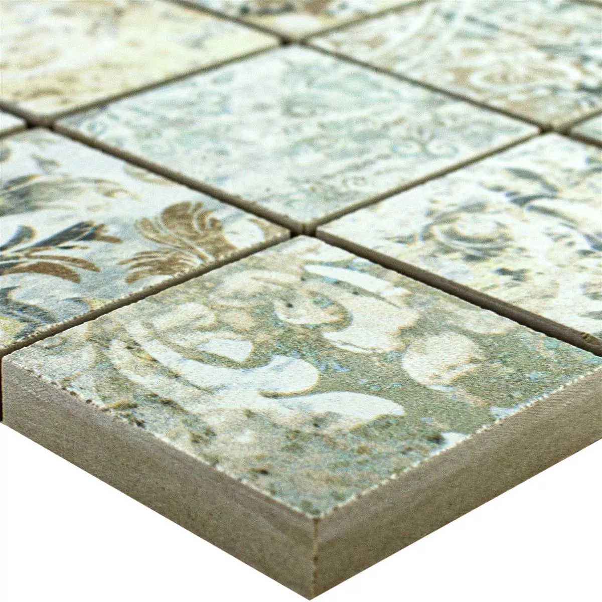 Ceramic Mosaic Tiles Bellona Effect Light Colored 47x47mm Ceramic Mosaic Tiles Bellona Effect Light Colored 47x47mm