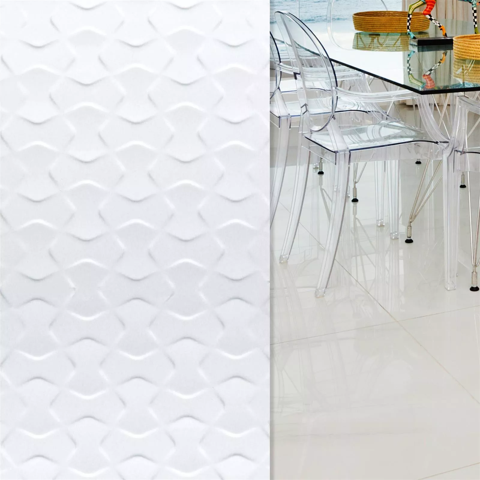 Wall Tiles Laura Rectified White 40x120cm