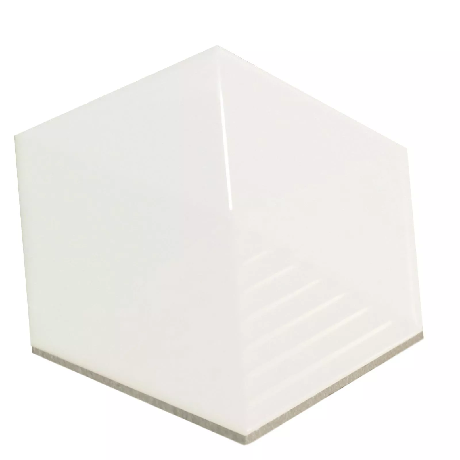 Wall Tiles Rockford 3D Hexagon 12,4x10,7cm Blanc