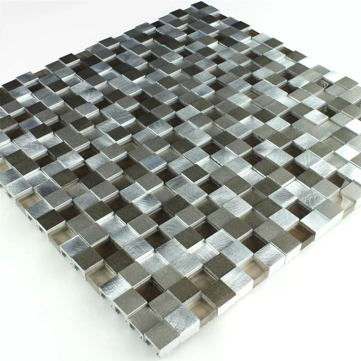 Sample Design Tiles Aluminium Alu Glass 3D Mosaic