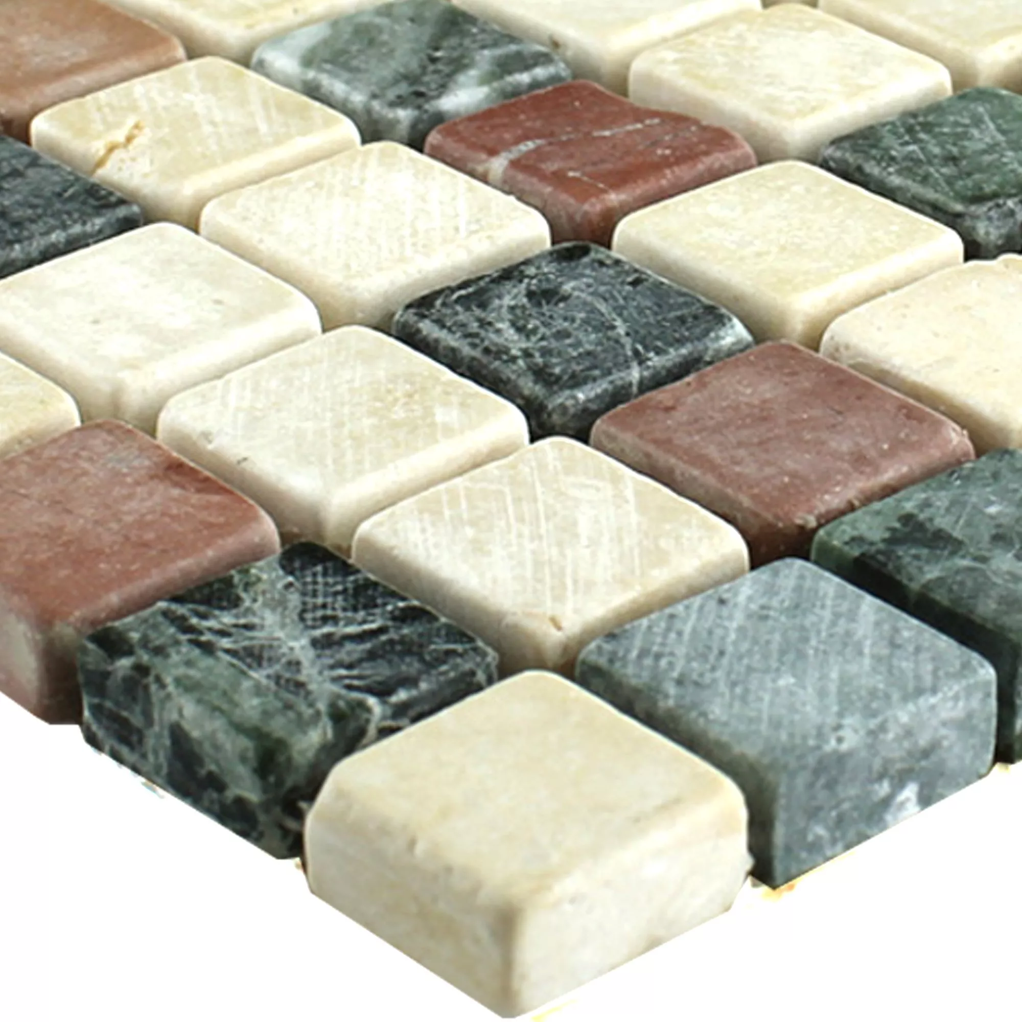 Mosaic Tiles Marble Colored Mix 15x15x7mm