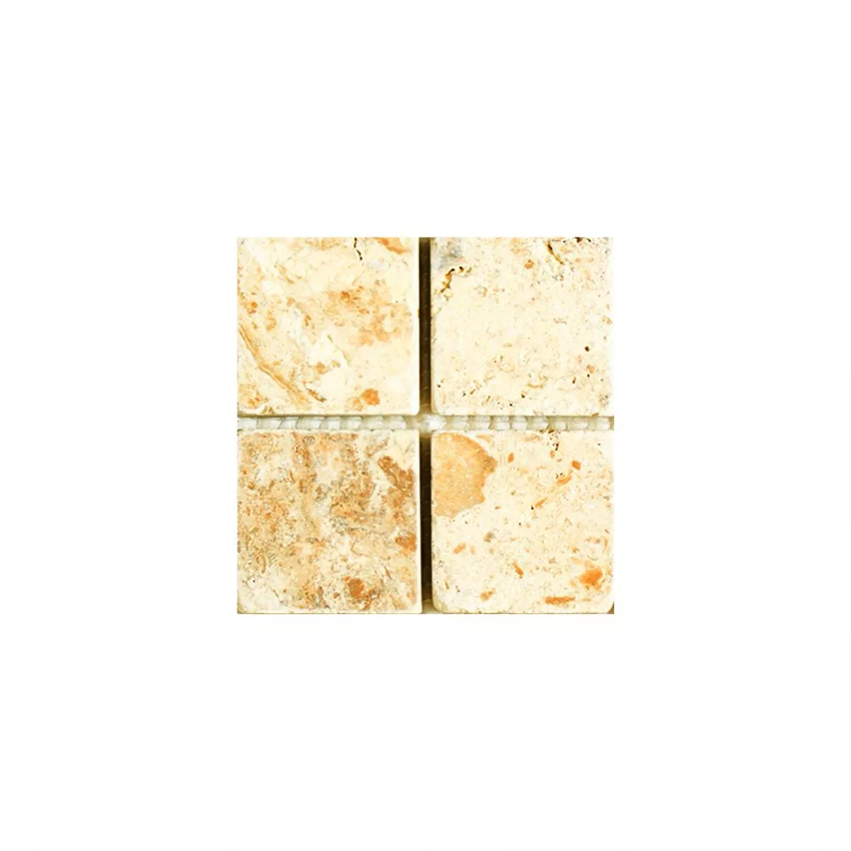 Sample Mosaic Tiles Travertine Castello Gold 48