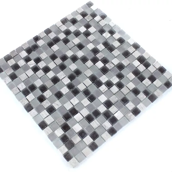 Mosaic Tiles Glass Marble 15x15x8mm Purple Mix