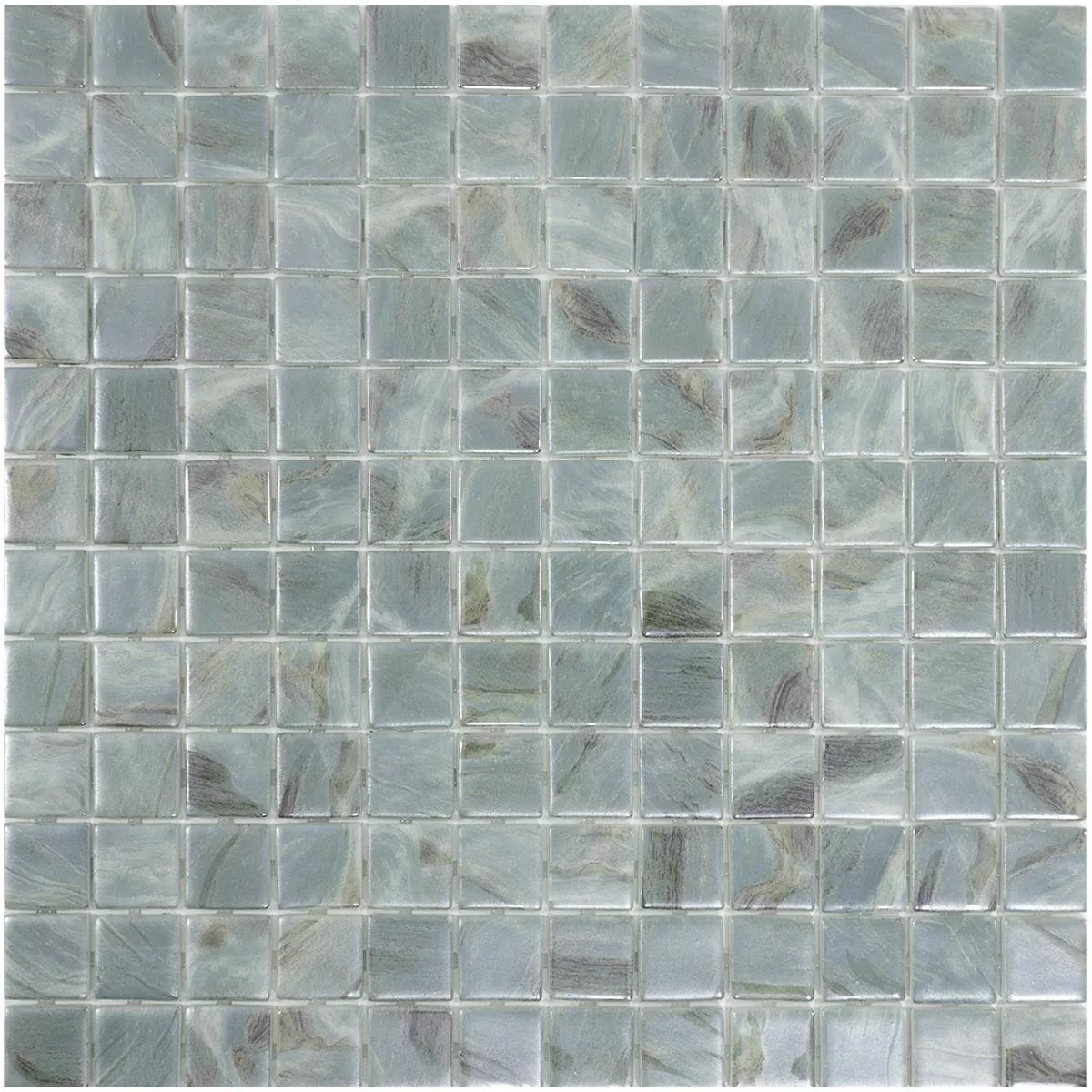 Glass Swimming Pool Mosaic Alassio Grey 25