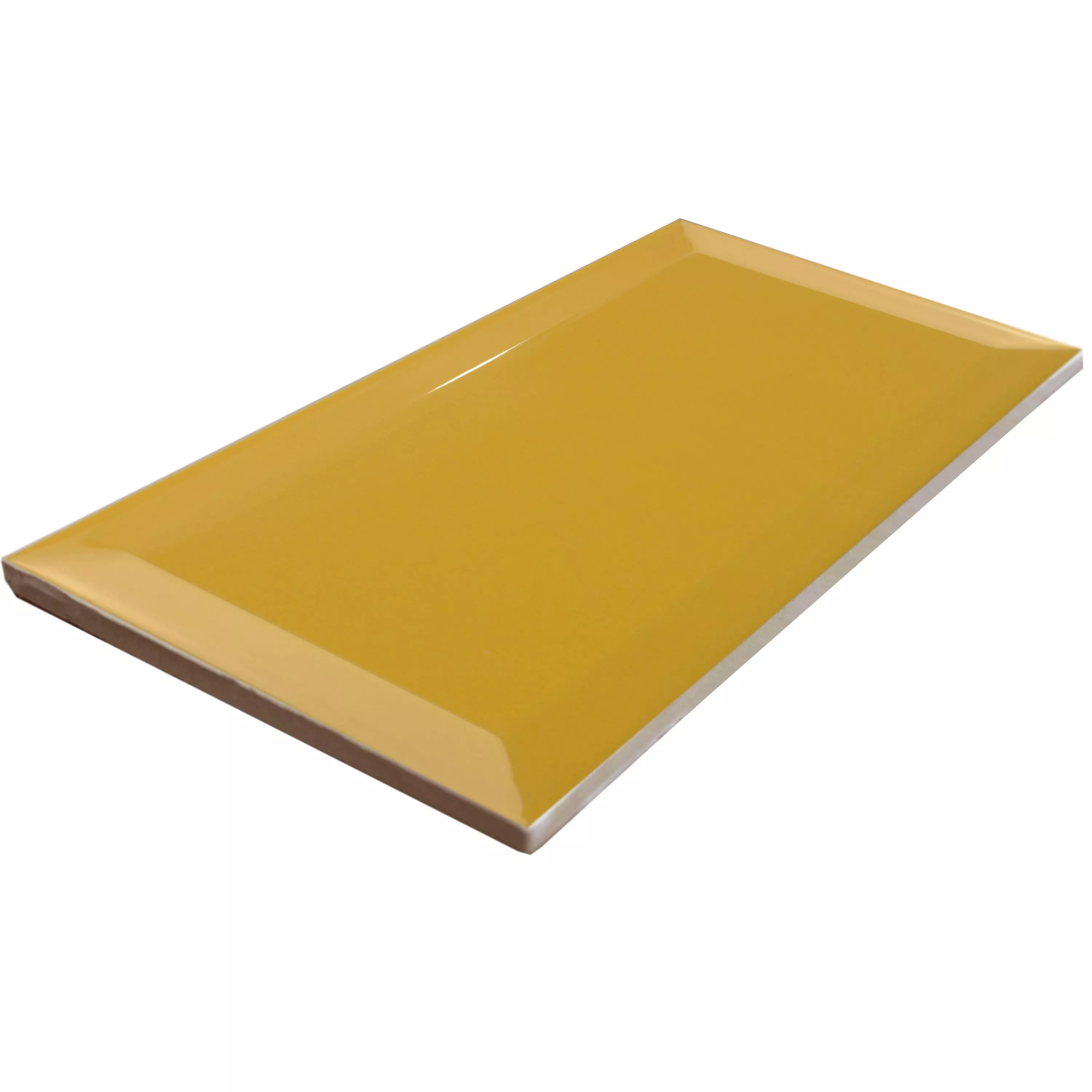 Sample Metro Wall Tiles Brussel Facet 10x20x0,7cm Amarillo Yema