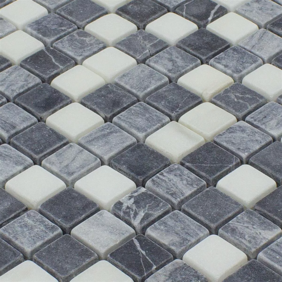 Sample Marble Natural Stone Mosaic Tiles Stanford Grey Blanc