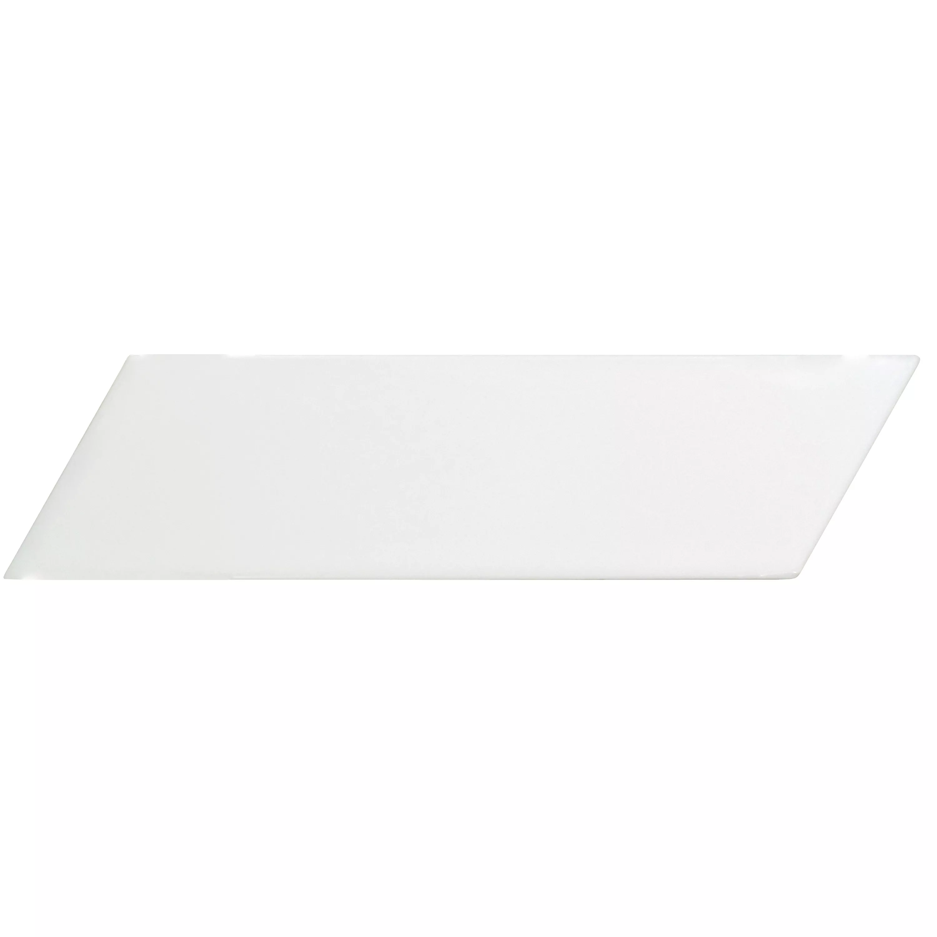 Sample Wall Tiles Silex 18,6x5,2cm Blanc Obliquely Left