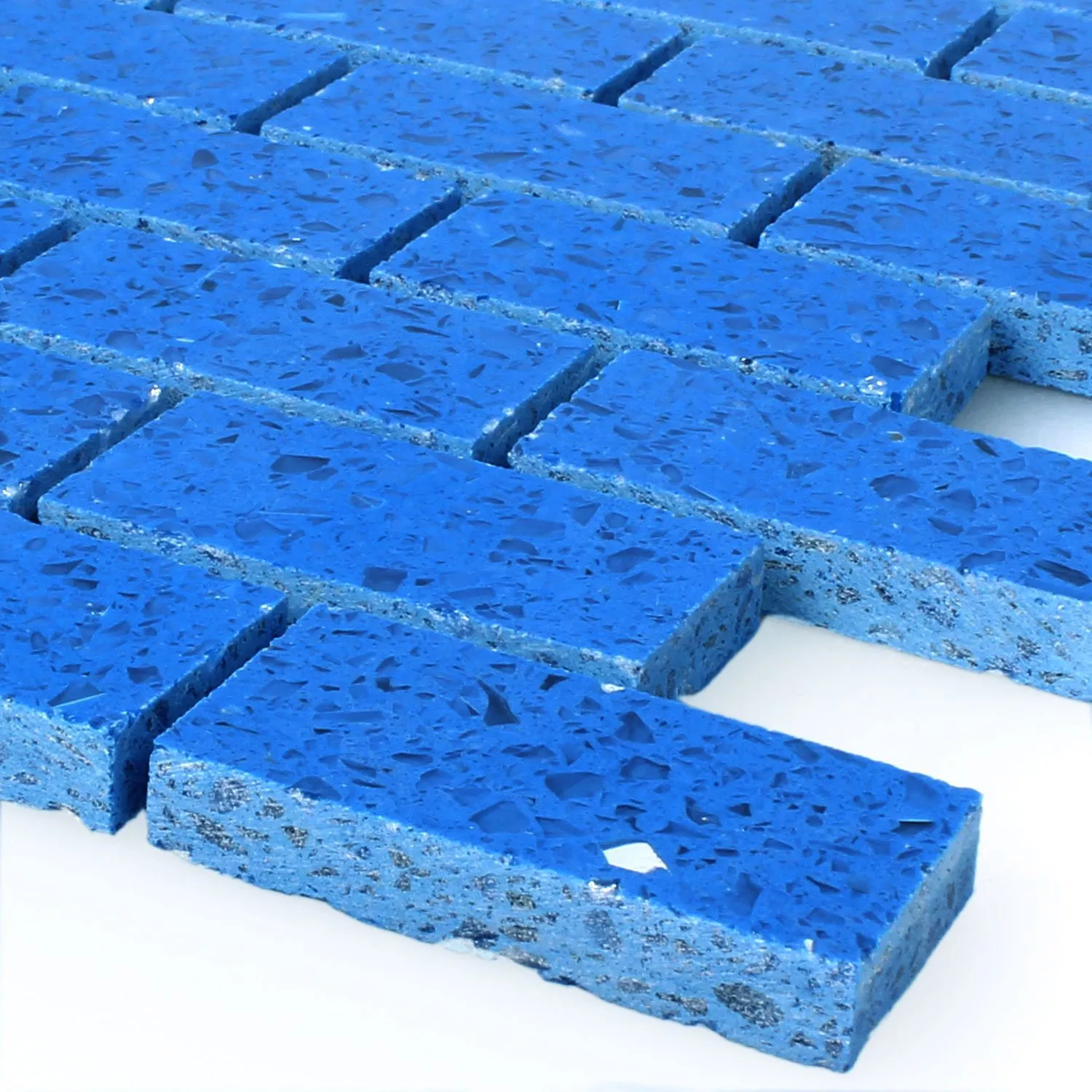 Mosaic Tiles Resin Quartz Blue Mosaic Tiles Resin Quartz Blue