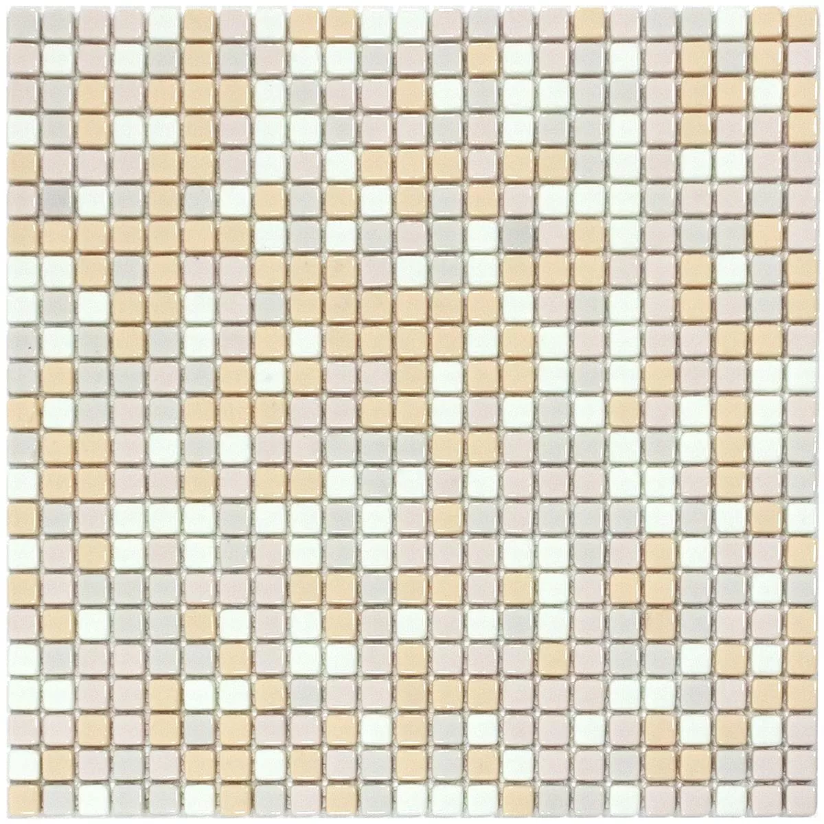 Sample Glass Mosaic Tiles Delight Creme Mix