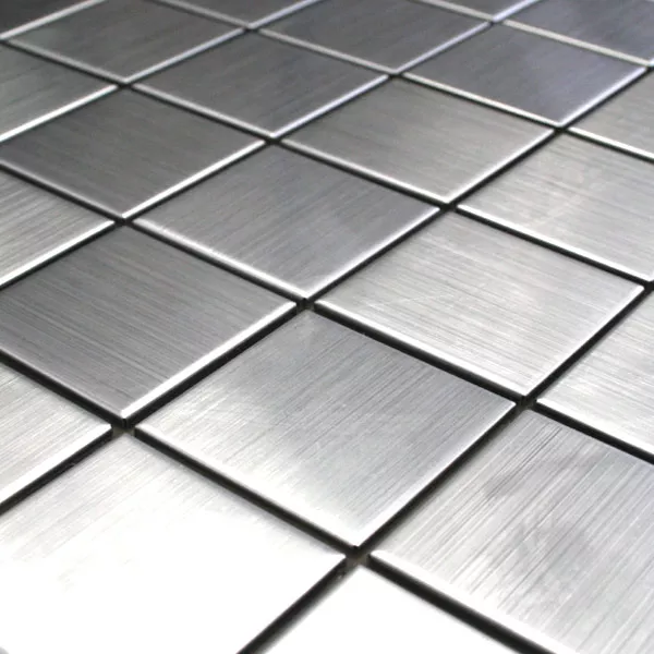Mosaic Tiles Stainless Steel Brushed Square 48
