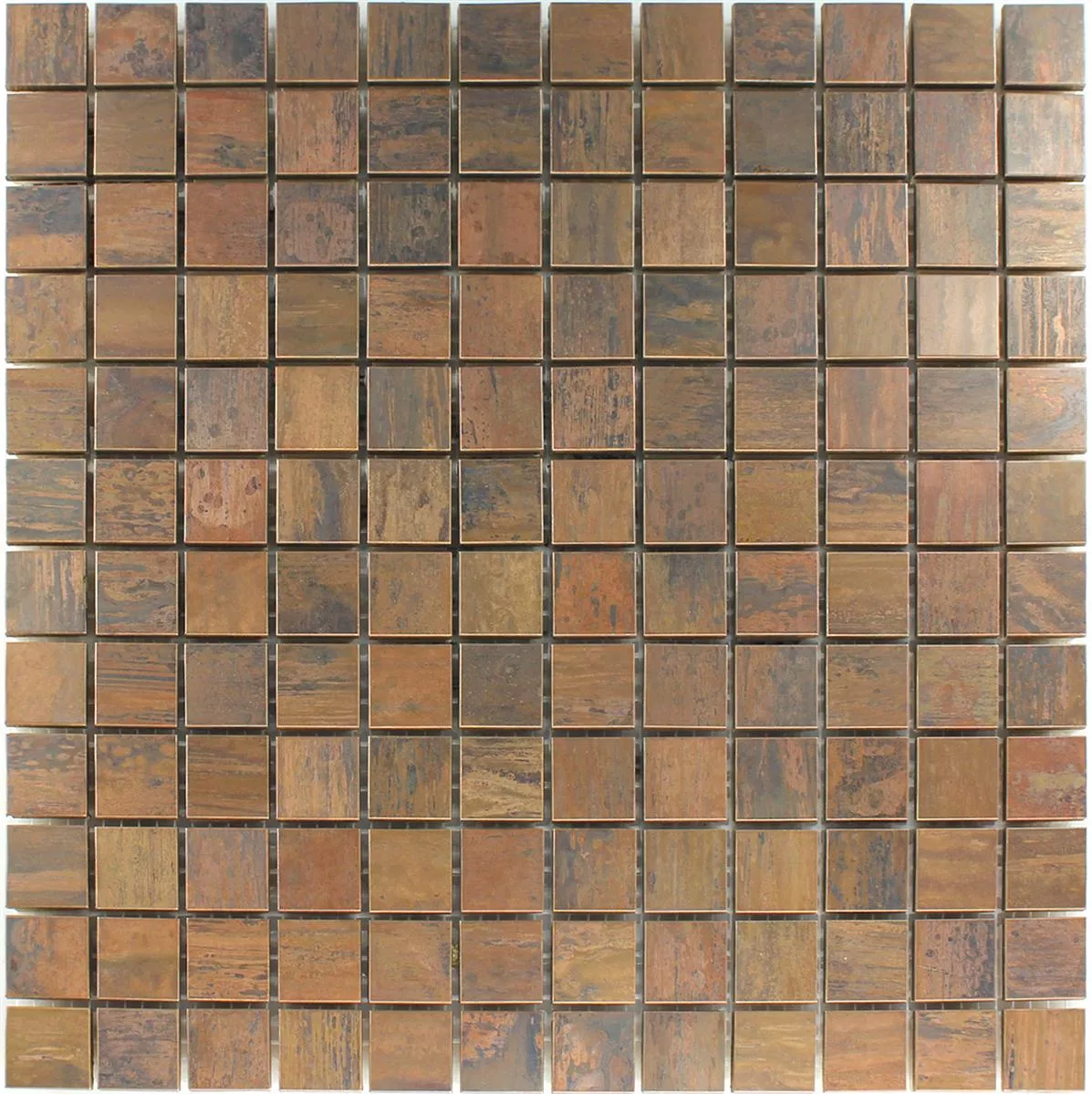 Mosaic Tiles Copper Metal Design 23x23x8mm