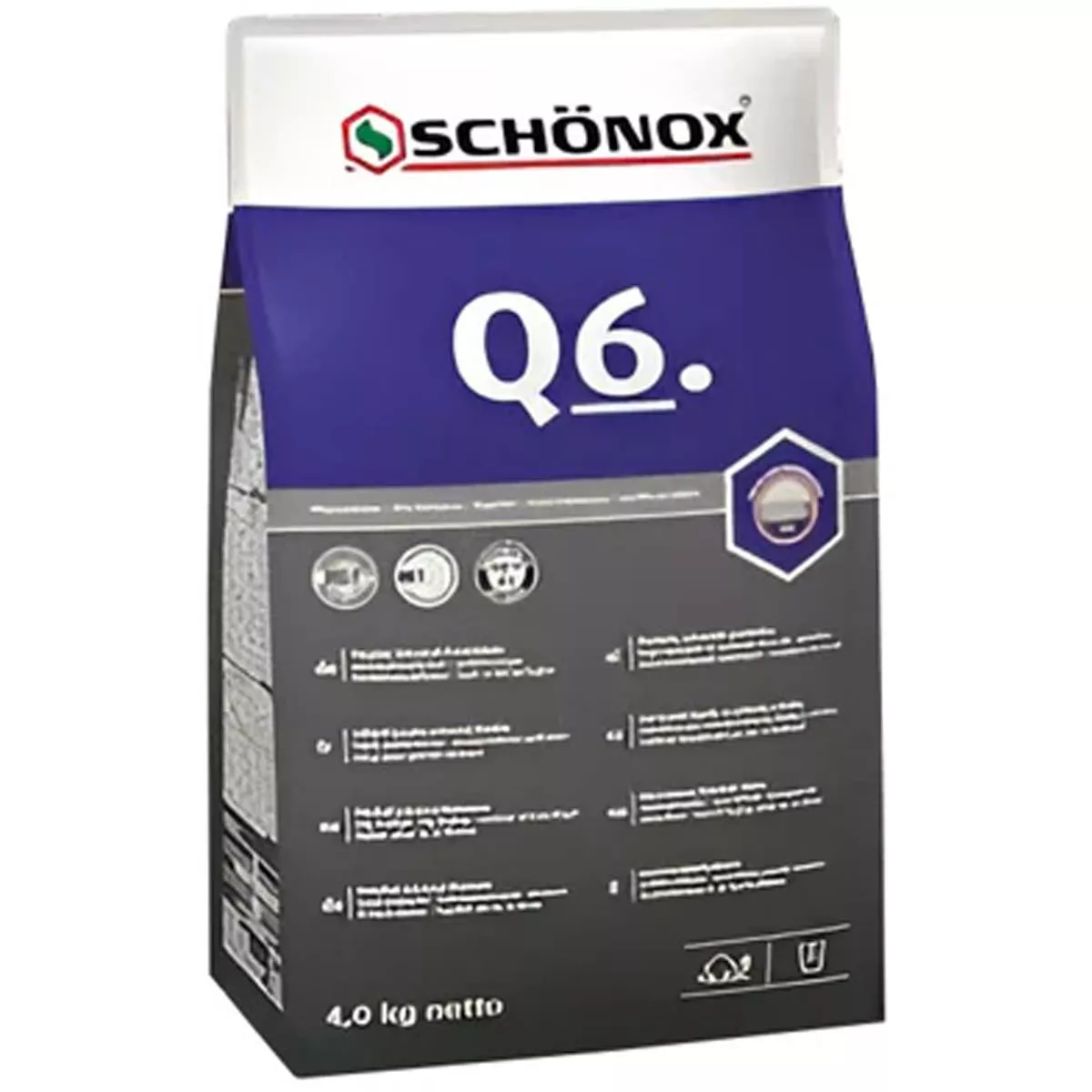 Tile adhesive Schönox Q6 universal powder adhesive 4 kg Tile adhesive Schönox Q6 universal powder adhesive 4 kg