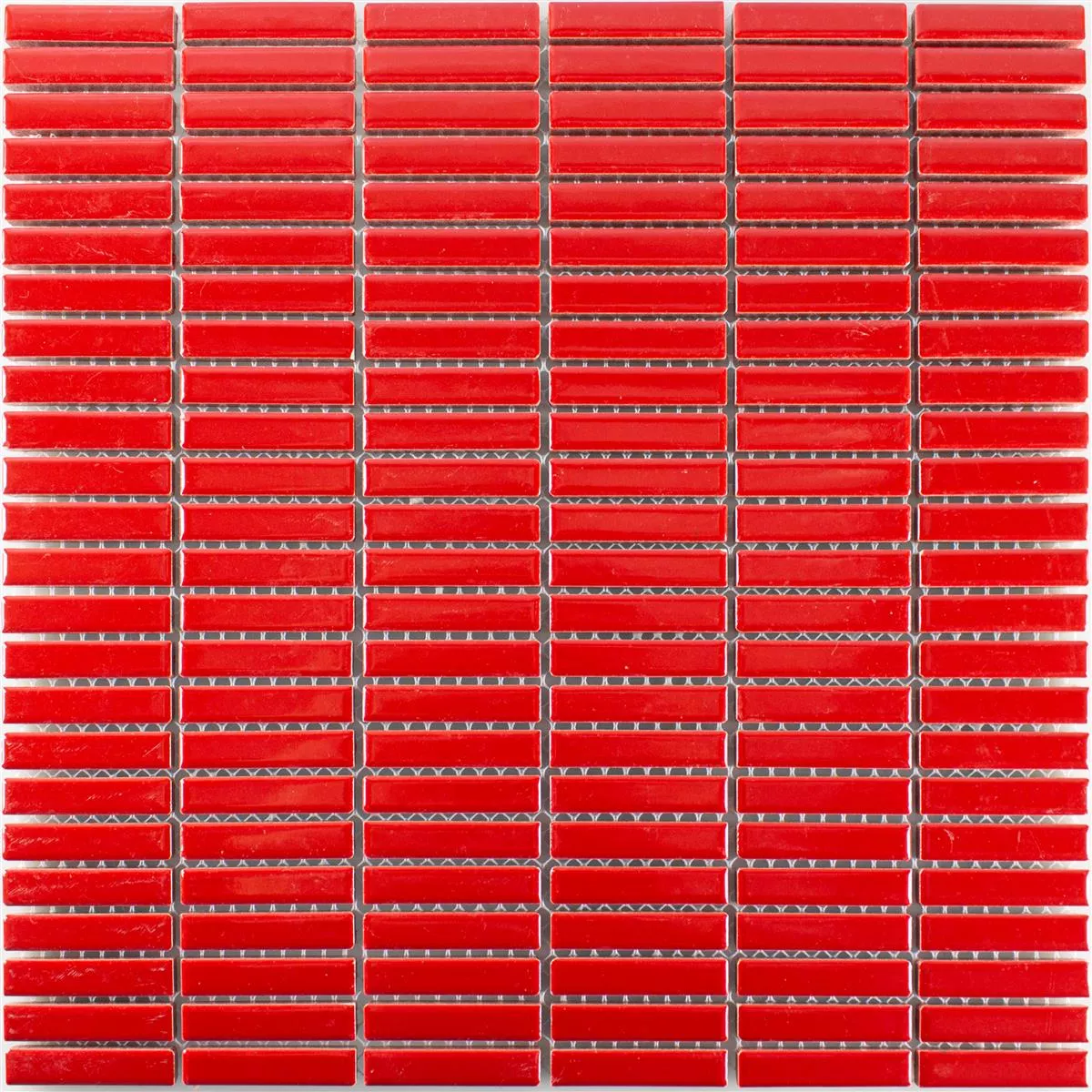 Ceramic Mosaic Tiles Maytown Red Glossy