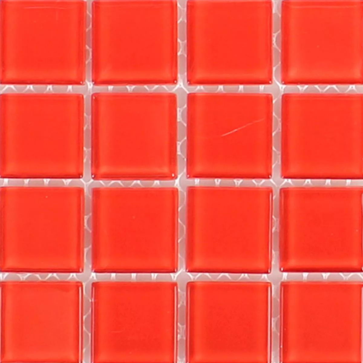 Sample Glass Mosaic Tiles Florida Red