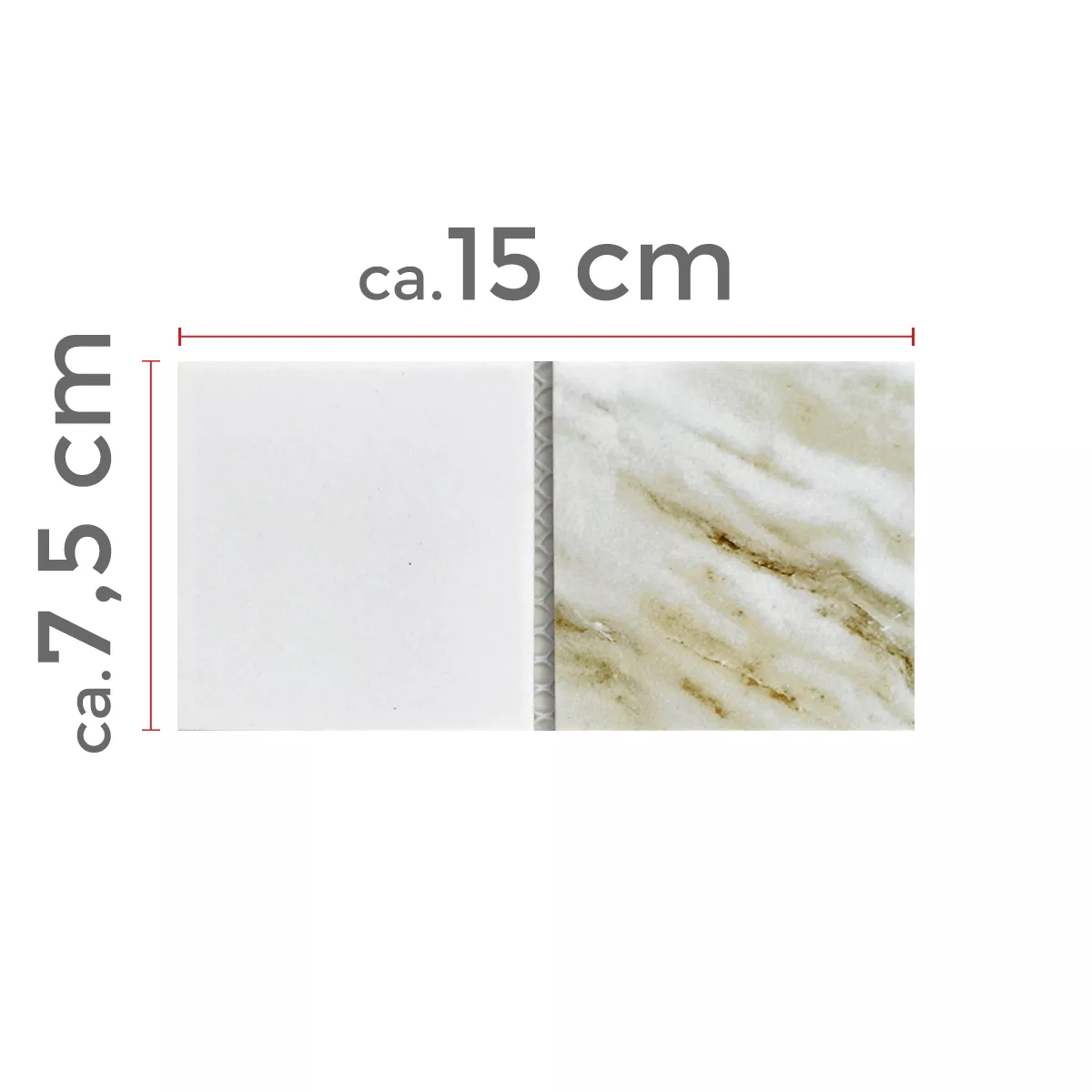 Sample Ceramic Mosaic Tiles Zorro Calacatta Square 