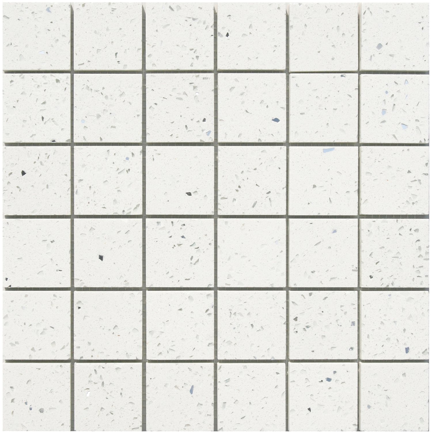 Mosaic Tiles Quartz Composite White