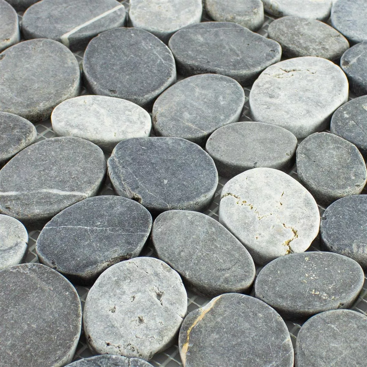 Sample Pebble Mosaic Tiles Leoben Anthracite Grey