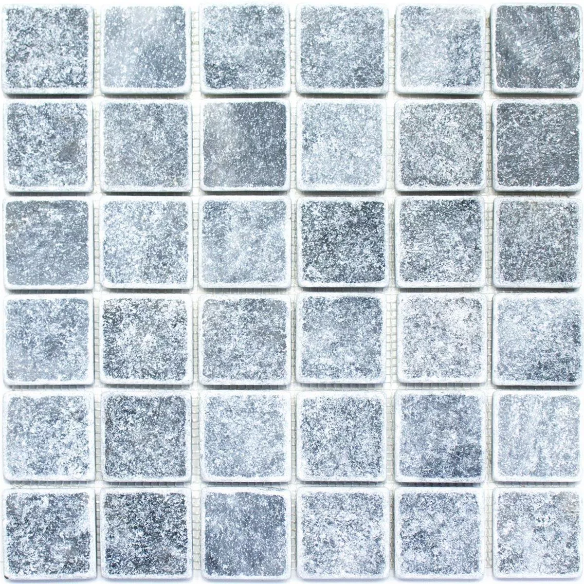 Marble Mosaic Tiles Bardiglio Black Grey 48