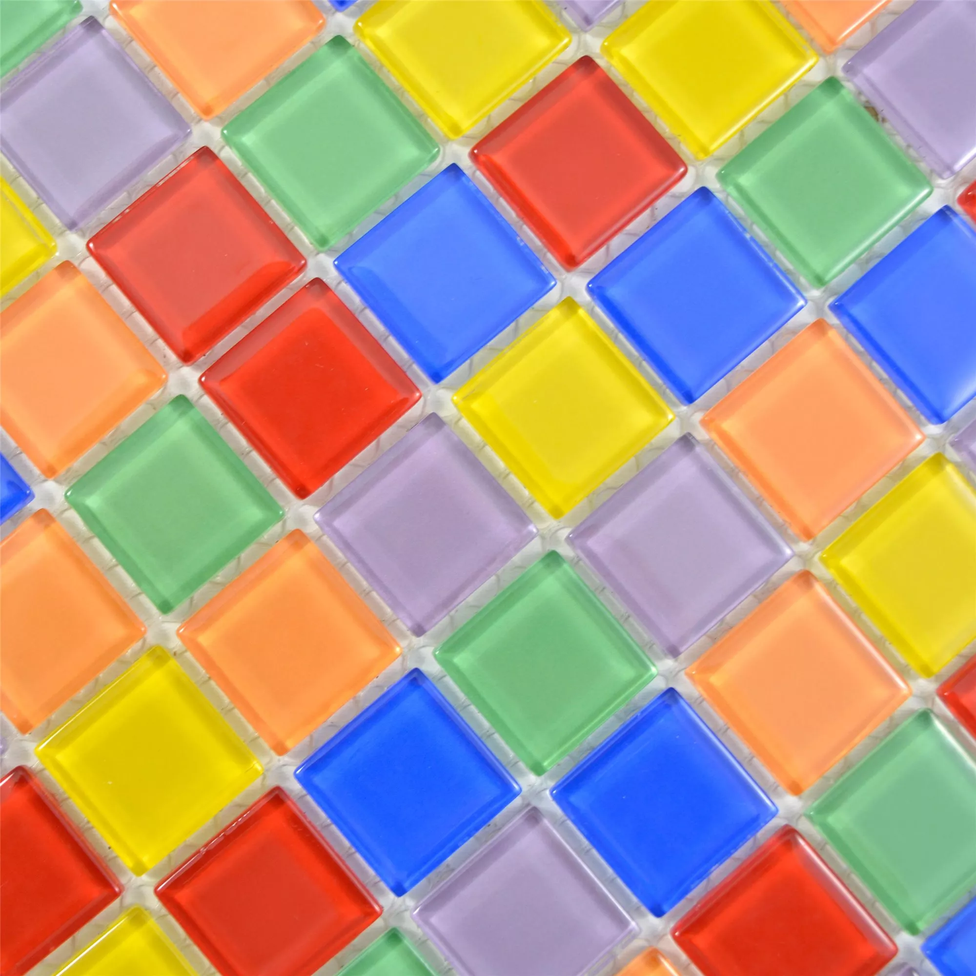 Glass Mosaic Tiles Ararat Colored Mix Slim