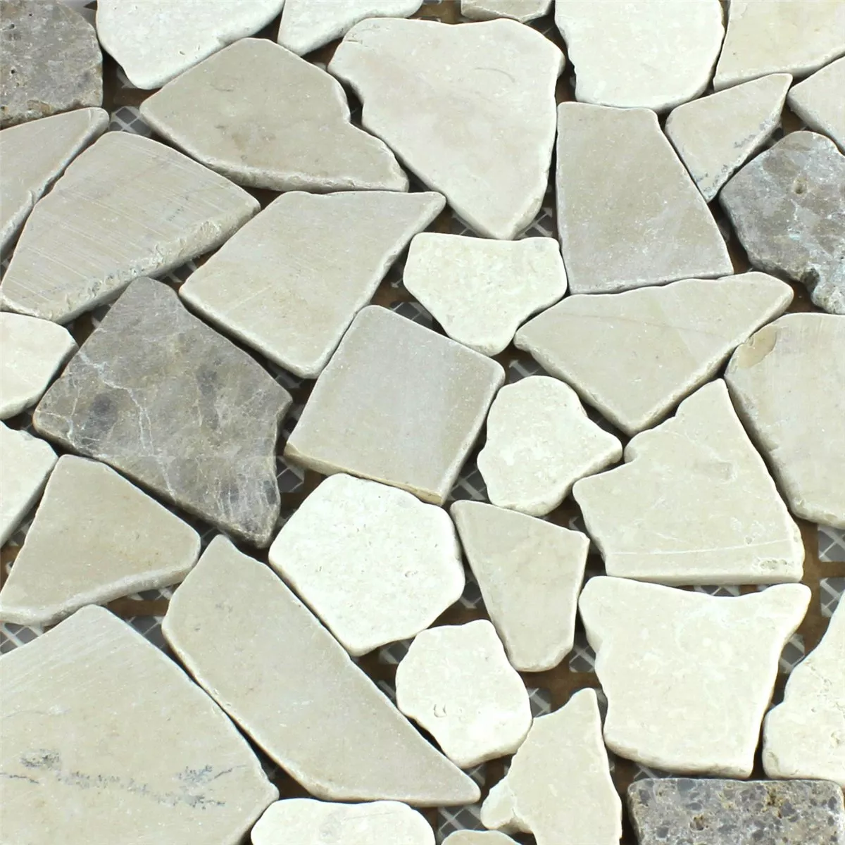 Sample Mosaic Tiles Broken Marble Coffee Beige