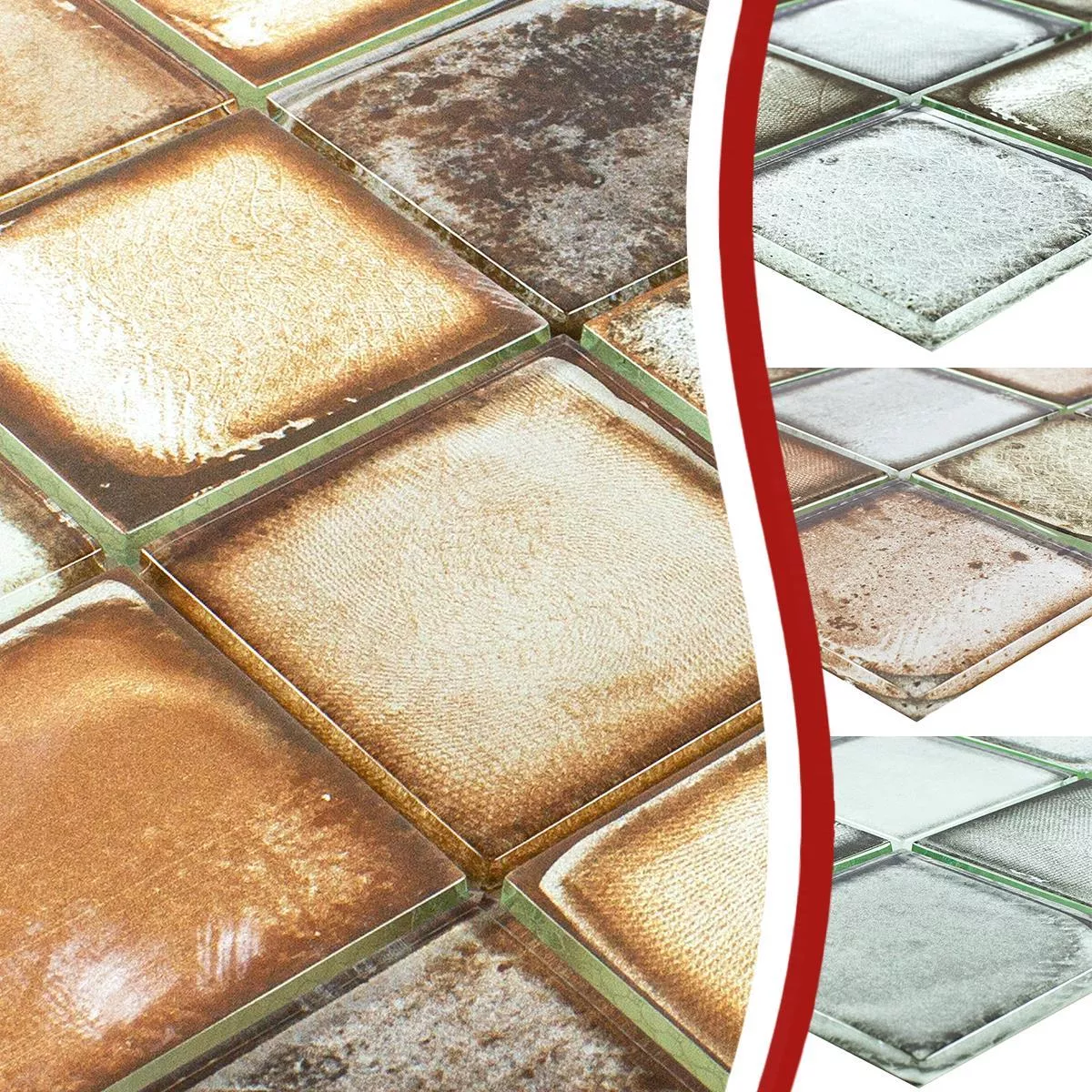 Sample Glass Mosaic Tiles Cement Optic Granada