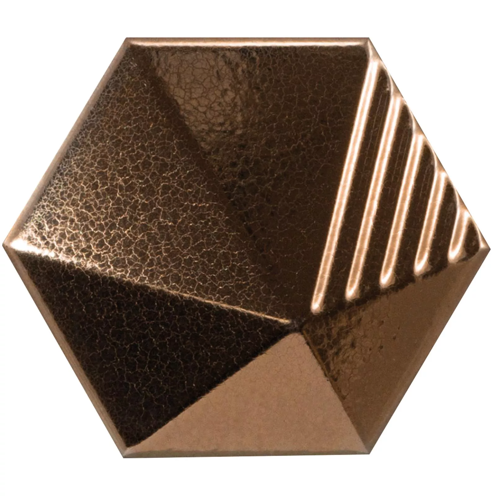 Wall Tiles Rockford 3D Hexagon 12,4x10,7cm Copper