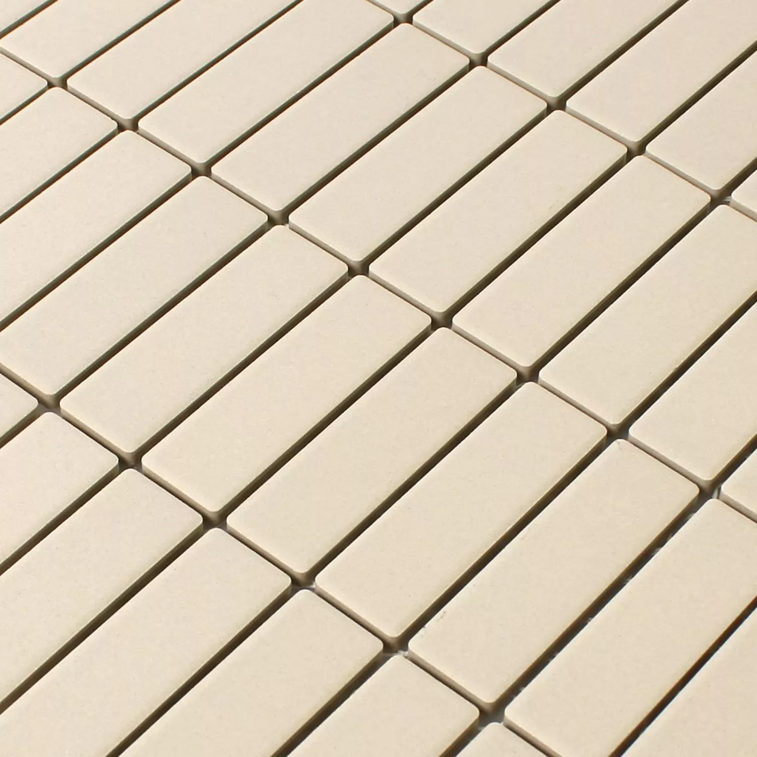 Sample Mosaic Tiles Ceramic Light Beige Uni Non Slip