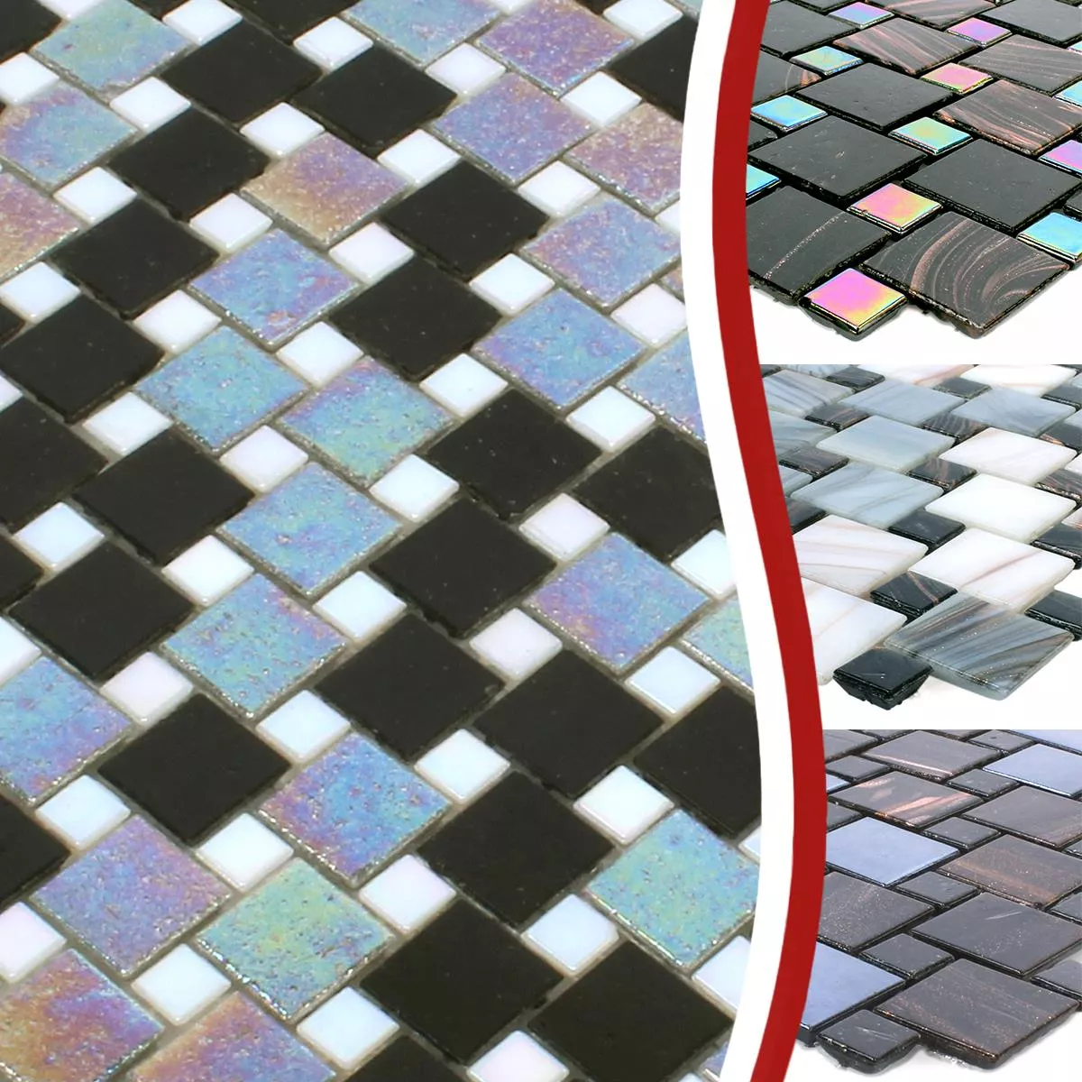 Mosaic Tiles Glass Tahiti Metallic